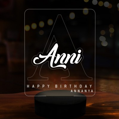 3D LED Personalized Name Initial Birthday Lamp