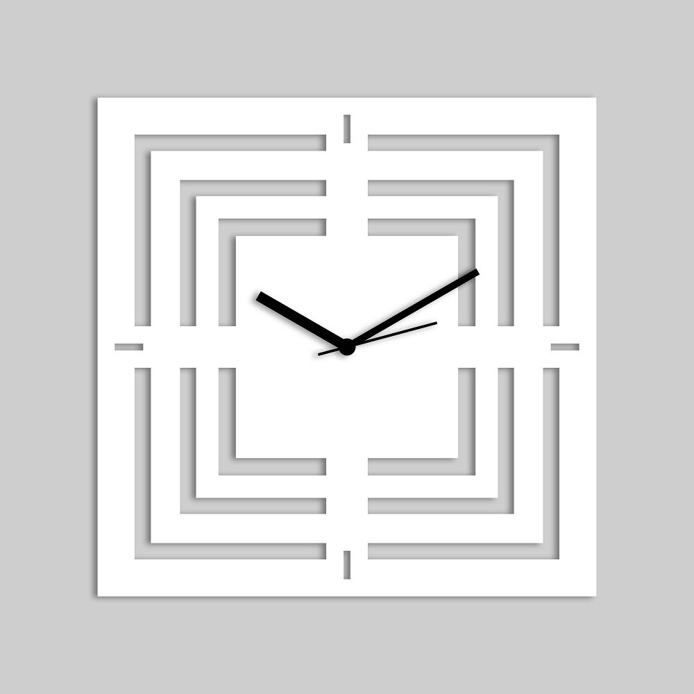 Consquare Style 2 White Wall Clock