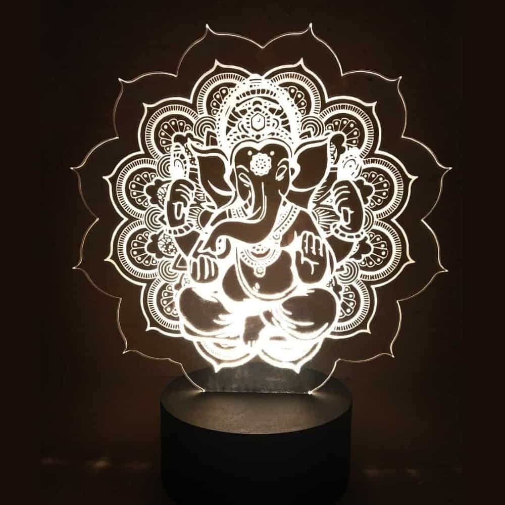 3D LED Ganesha Lamp