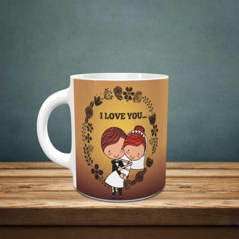 Personalized Love You 2 Pic Mug