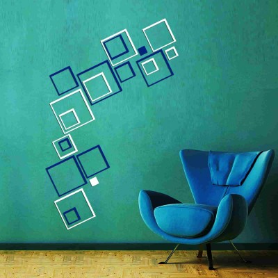 Consquare Acrylic 3D Wall Art Sticker Large (20 pieces) whitenblue