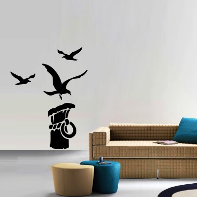 Seagull Wall Sticker Decal-Small-Black