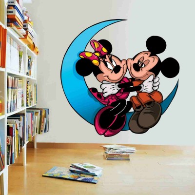 Mickey On Moon Quote Wall Sticker Decal-Medium