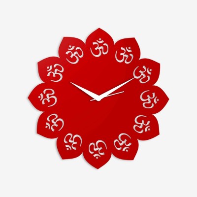 Aum In Petals Red Wall Clock