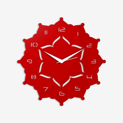 Ethnic Petals Style 3 Red Wall Clock