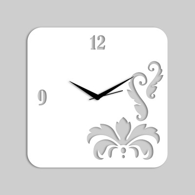 Abstract Style 5 White Wall Clock