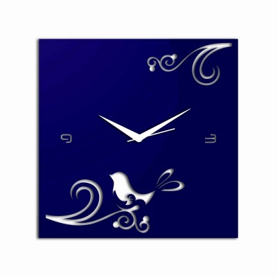 Abstract Style 6 Blue Wall Clock