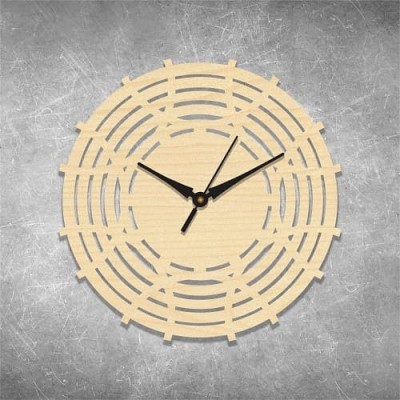Self Cut Circular Birchwood Wall Clock
