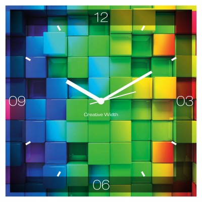 Coloured Checkers Wall Clock