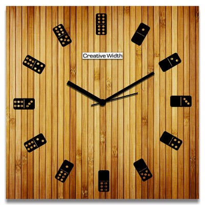 Dice Numbered Brown Wall Clock