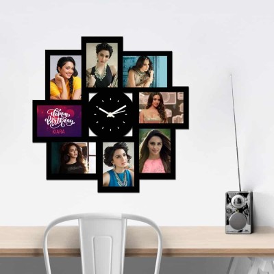Personalized/Customized 8 Pic Wall Clock Style 3-Medium