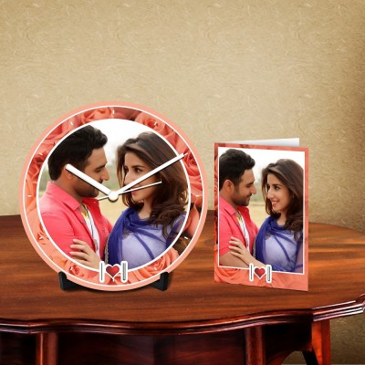 Personalized Love You Desk Clock-With Card