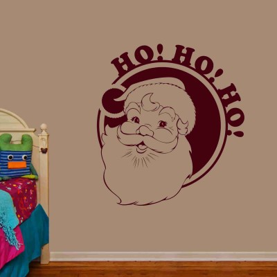 Ho Ho Ho Wall Sticker Decal-Small-Burgundy