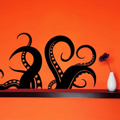 Octopus Legs Wall Sticker Decal-Small-Black