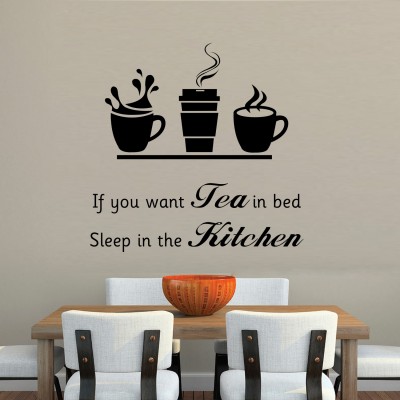 You Want Tea In Bed Wall Sticker Decal-Medium-Black
