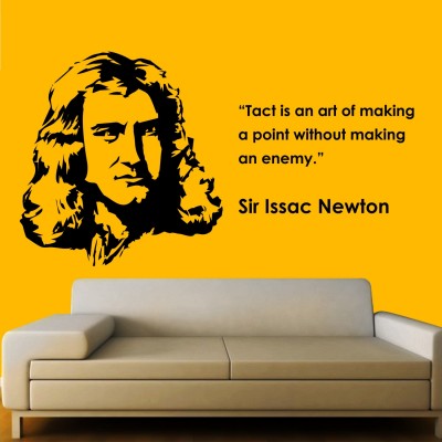 Sir Issac Newton Wall Sticker Decal-Large-Black