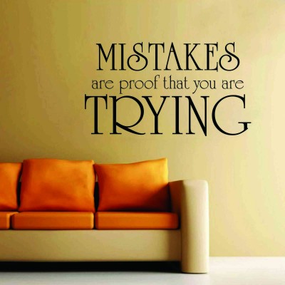 Mistakes Are Proof Wall Sticker Decal-Small-Black
