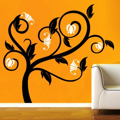 Flowers On Tree Wall Sticker Decal-Small