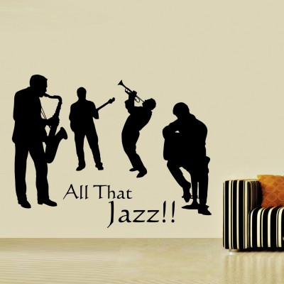 All That Jazz Wall Sticker Decal-Small-Black