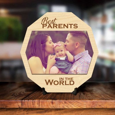 Personalized Best Parents Engraved Photo Frame