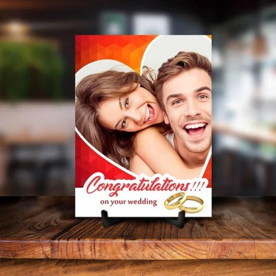 Personalized Congrats On Wedding Photo Frame