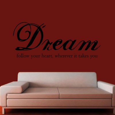 Follow Your Heart Wall Sticker Decal-Small-Black