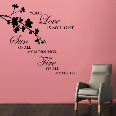 Love Is My Light Wall Sticker Decal-Large-Black