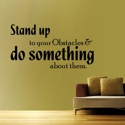 Stand Up Wall Sticker Decal-Small-Black