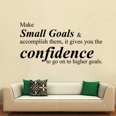 Make Small Goals Wall Sticker Decal-Small-Black