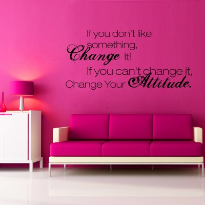 Change Two Wall Sticker Decal 2-Small-Black