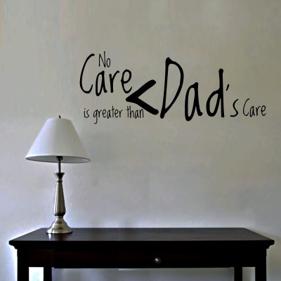 Fathers Care Two Wall Sticker Decal 2-Small-Black