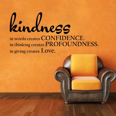 Kindness Two Wall Sticker Decal 2-Small-Black