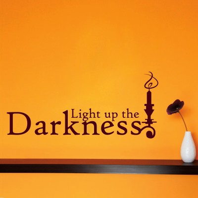 Light Up The Darkness Three Wall Sticker Decal 3-Small-Burgundy