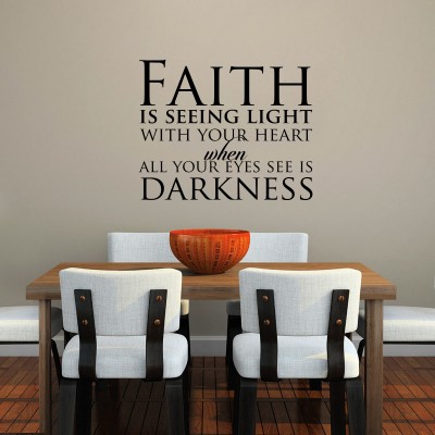 Faith And Darkness Wall Sticker Decal-Small-Black