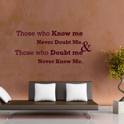 Those Who Know Me Wall Sticker Decal-Small-Burgundy