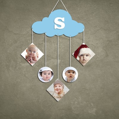 Cloud 5 Pic Personalized Photo Wall Hanging
