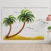 Beach and Coconut Trees PVC Wall Sticker