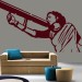Mother India Wall Sticker Decal-Small-Burgundy