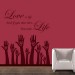 Love Is life Wall Sticker Decal-Medium-Black