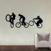 Cycling Team Wall Sticker Decal-Small-Black